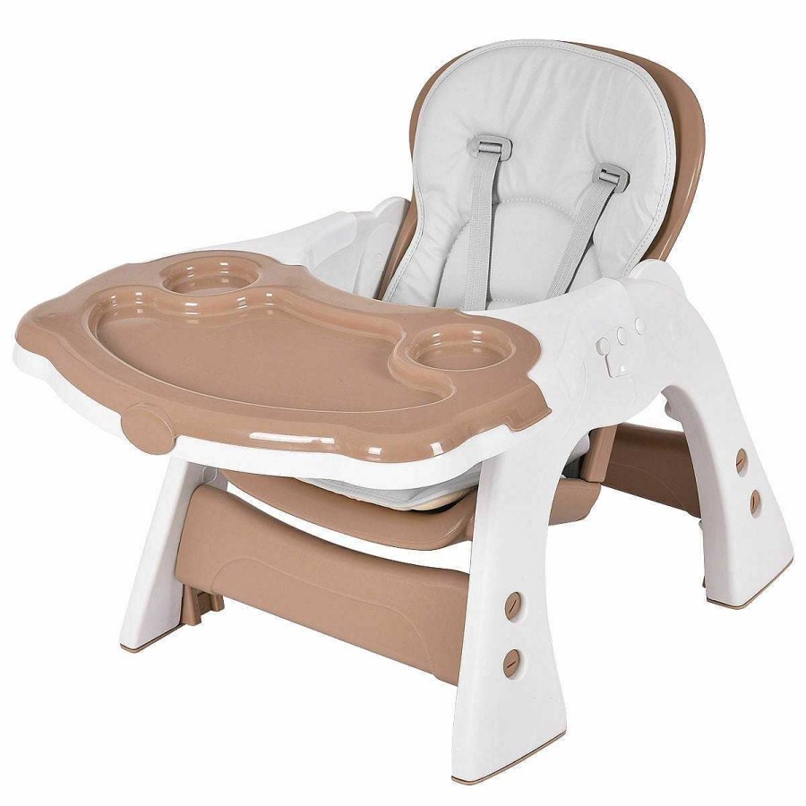 Gear dsvCOSTWAY | 3 In 1 Infant Table And Chair Set Baby High Chair - Brown