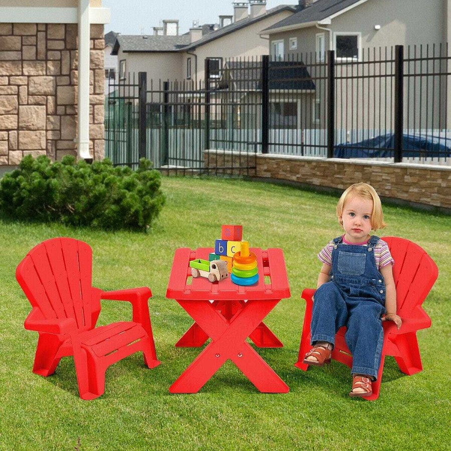 Gear dsvCOSTWAY | 3-Piece Plastic Children'S Play Table Chair Set