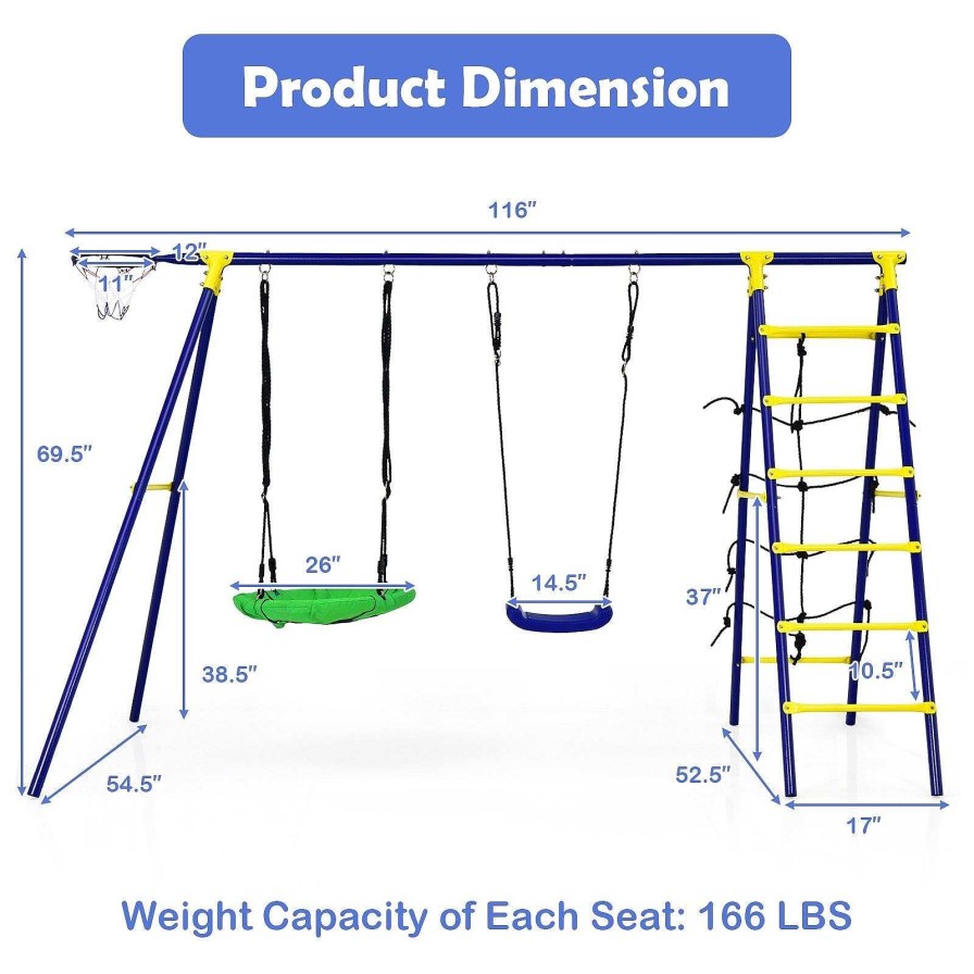 Gear dsvCOSTWAY | 5-In-1 Outdoor Swing Set