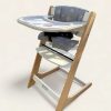 Gear cdsvGREEN WALNUT | Wooden High Chair For Babies And Toddlers | Includes ( Seat Cushion ,Tray & 5 Point Belt )