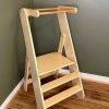 Gear cdsvGREEN WALNUT | Kids & Toddler Foldable Learning Tower | Foldable Kitchen Step Stool ( Natural )