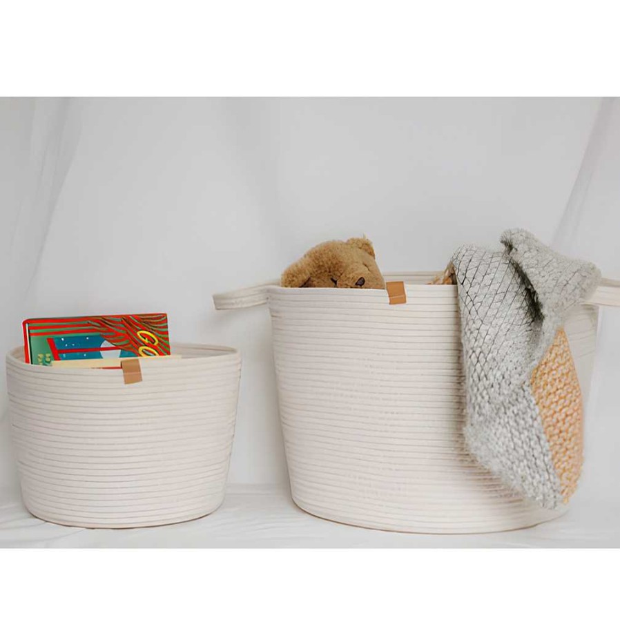 Nursery cdsvWOVEN HANDMADE | Handmade Basket Bundle - 1 Medium, 1 Large