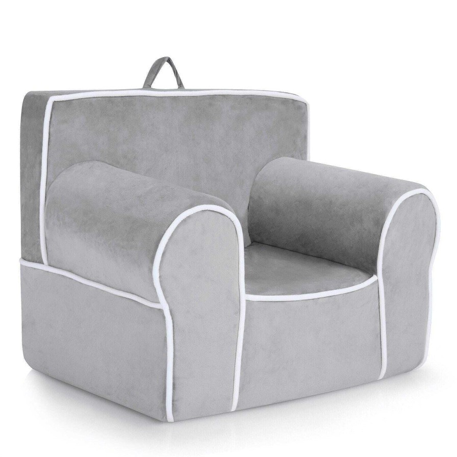 Gear dsvCOSTWAY | Kids Velvet Sofa Chair - Gray