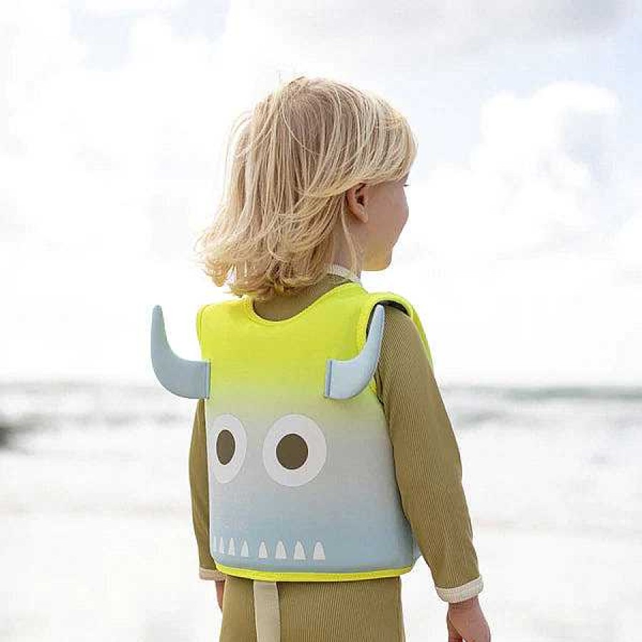 Gear opSUNNYLIFE | Monty The Monster Float Vest Ages 2-3 & Monster Hooded Beach Towel