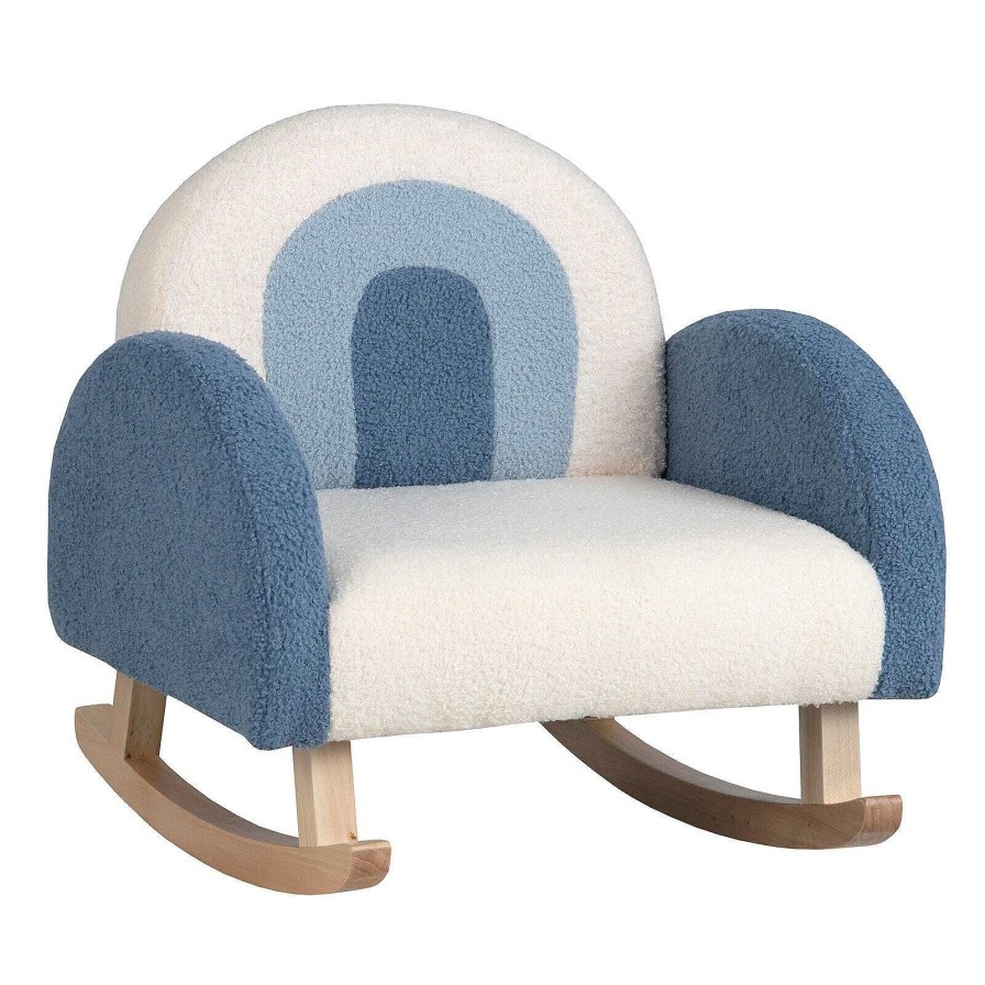 Gear dsvCOSTWAY | Kids Teddy Rocking Chair - Blue Rainbow