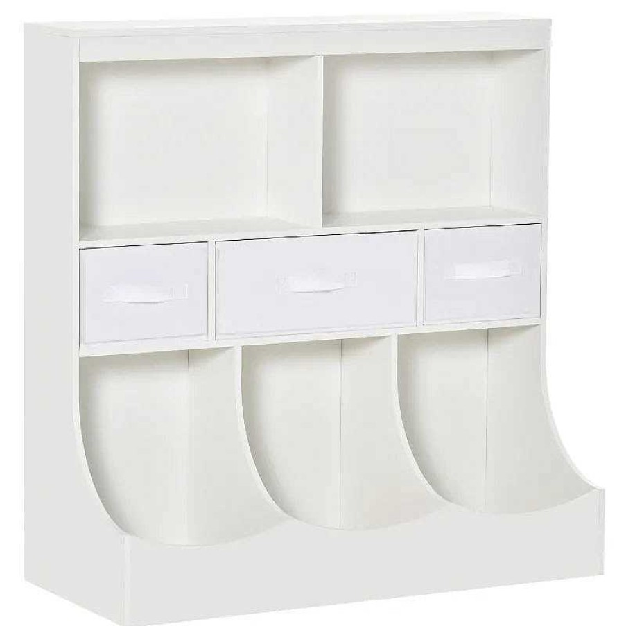 Nursery dsvAOSOM | Kids Storage Organizer Cabinet - White