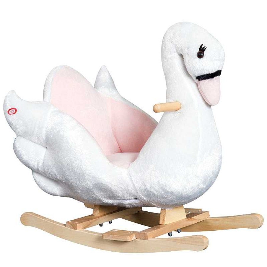 Gear dsvAOSOM | Rocking Plush Ride On Toy Swan Playtime With Lullaby Song - White