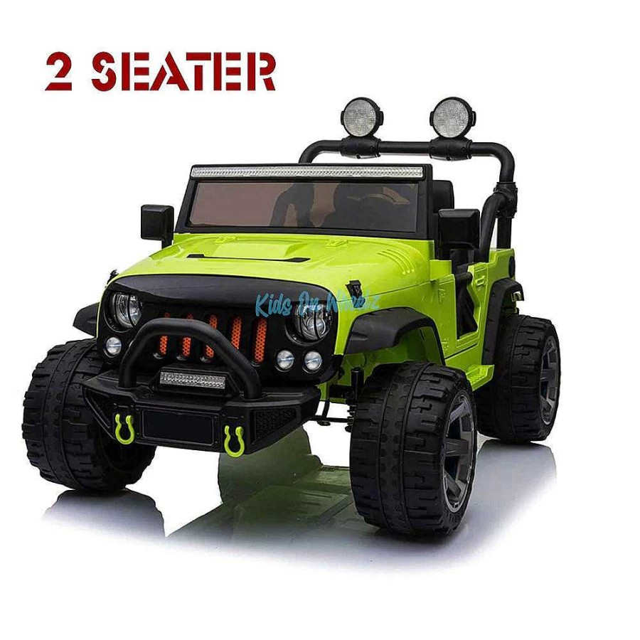 Gear dsvKIDZ ON WHEELS | Jeep Wrangler Ride On Car 12V - 2 Seater - Lime Green